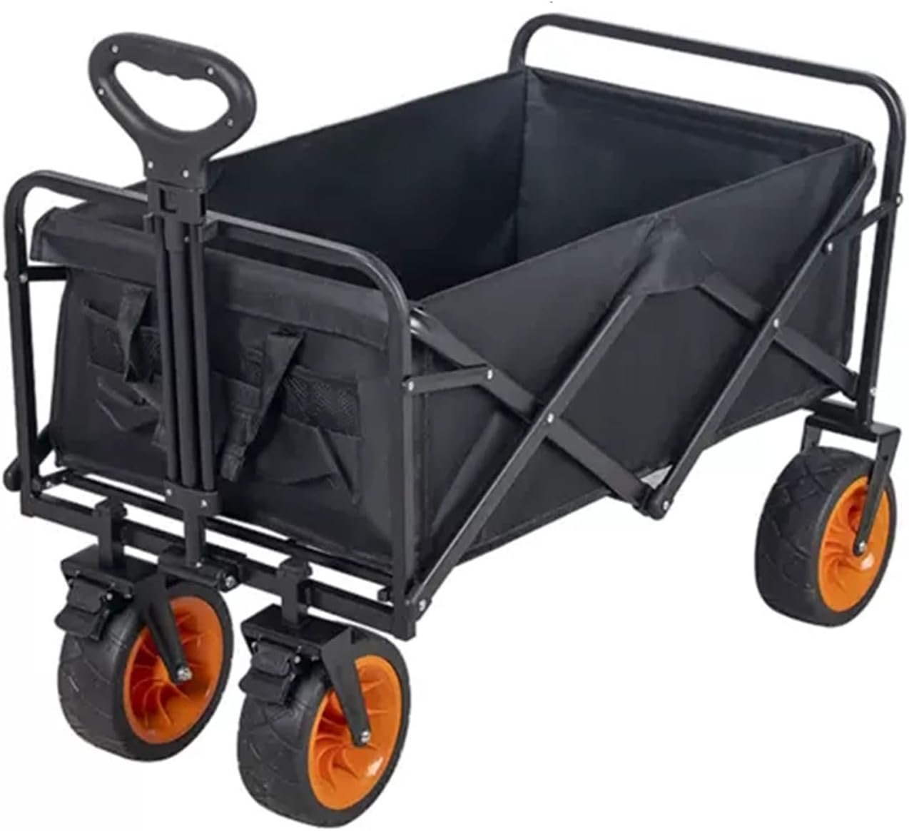 Összecsukható négykerekű gurulós kocsi, nagy teherbírású kiszélesített kerekekkel folding wagon Összecsukható négykerekű gurulós kocsi, nagy teherbírású kiszélesített kerekekkel folding wagon