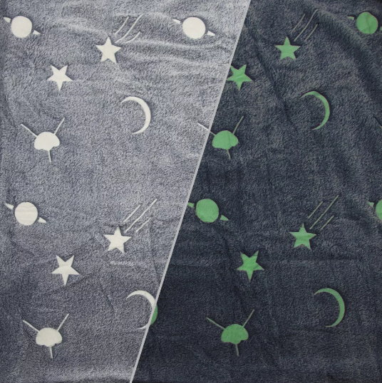 varázslatos plüss takaró gyerekeknek, 180x120 cm / sötétban világító, szürke varázslatos plüss takaró gyerekeknek, 180x120 cm / sötétban világító, szürke