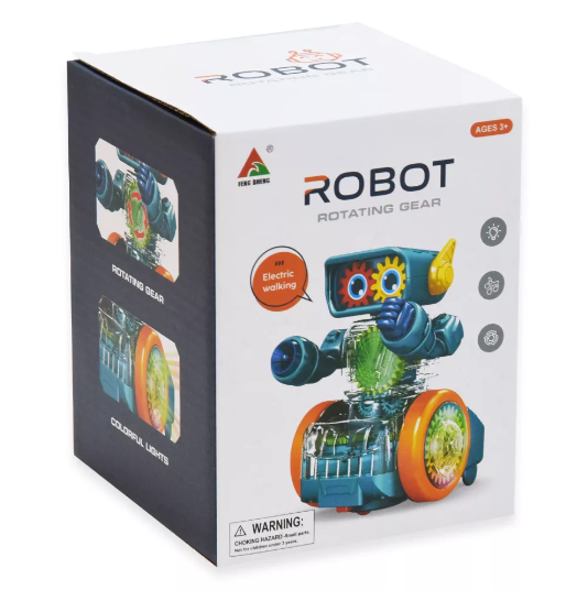 fogaskerekes guruló robot, fény és hanghatásokkal fogaskerekes guruló robot, fény és hanghatásokkal