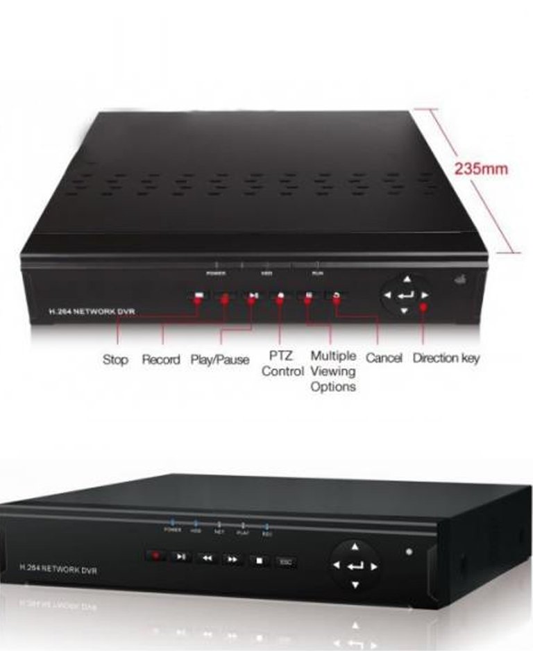 4 kamerás megfigyelő rendszer, megfigyelő központtal és kamerákkal 4 kamerás megfigyelő rendszer, megfigyelő központtal és kamerákkal