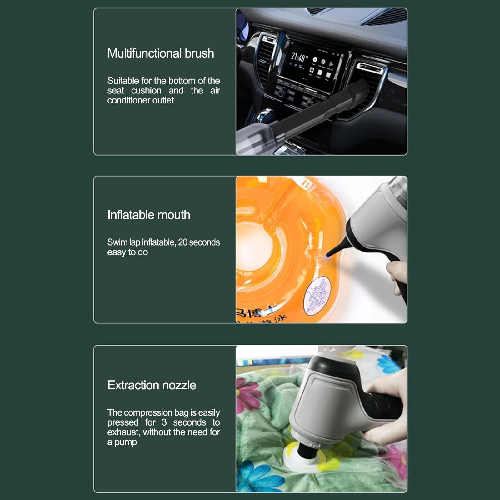 vacuum cleaner 3 az 1 ben hordozható mini kézi porszívó vákuumkompresszor jj 107 vacuum cleaner 3 az 1 ben hordozható mini kézi porszívó vákuumkompresszor jj 107