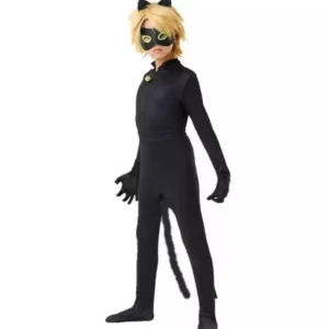 miraculous fekete macska jelmez parókával és kiegészítőkkel