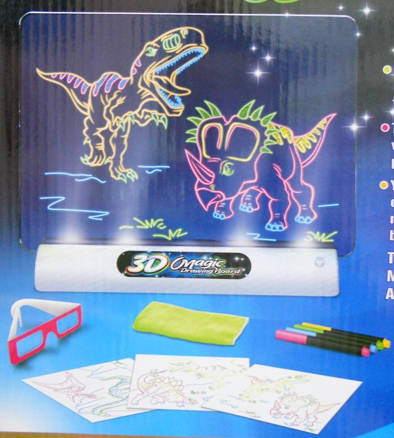 mágikus világító rajztábla 3d szemüveggel mágikus világító rajztábla 3d szemüveggel