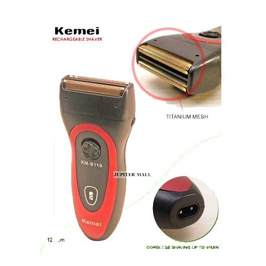 kemei akkumulátoros újratölthető borotva km b119 kemei akkumulátoros újratölthető borotva km b119