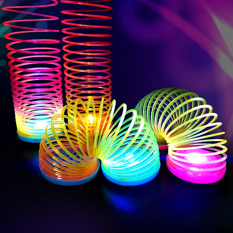 szivárványszínű, világító lépcsőjáró rugó szivárványszínű, világító lépcsőjáró rugó