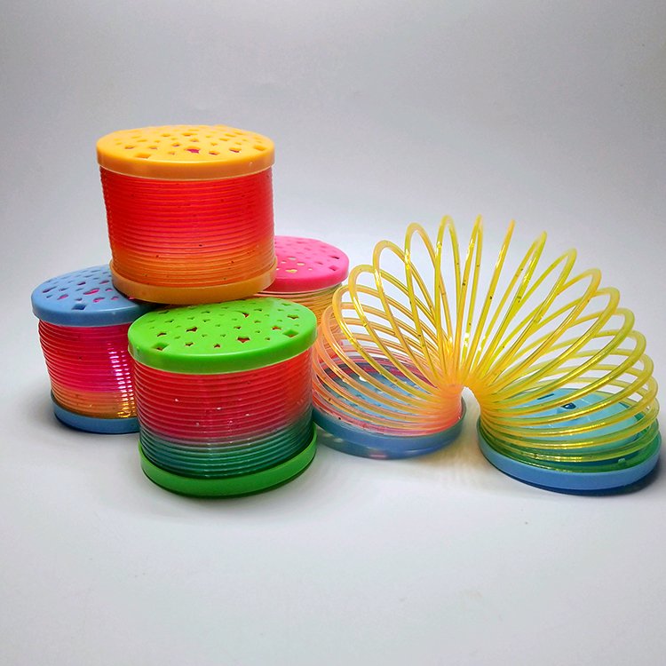 szivárványszínű, világító lépcsőjáró rugó szivárványszínű, világító lépcsőjáró rugó