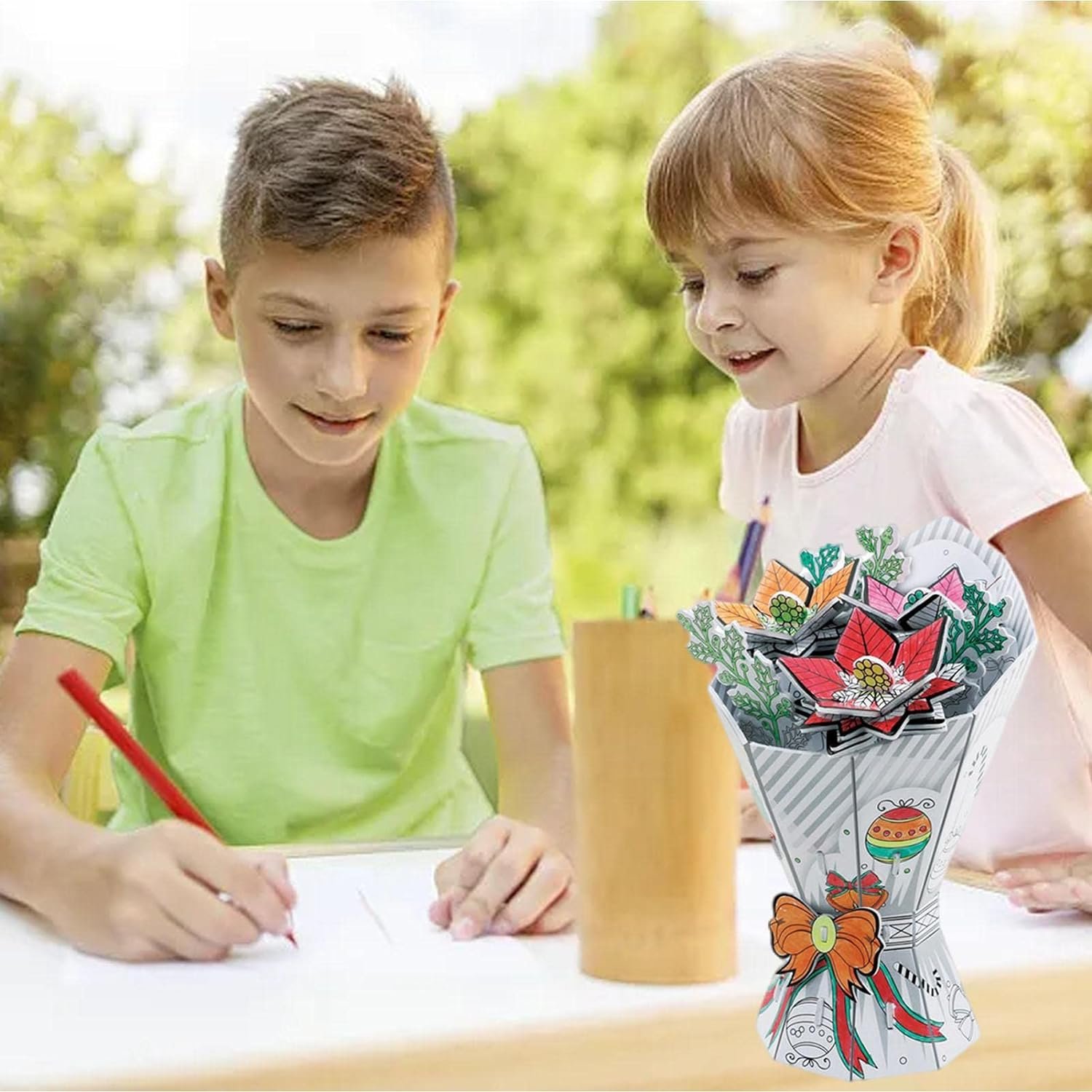 3d virágos kirakós csokor 10 filctollal, színező graffiti csokorfestés 3d virágos kirakós csokor 10 filctollal, színező graffiti csokorfestés