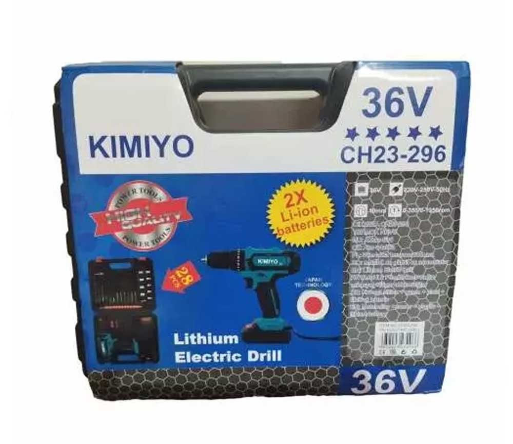 kimiyo 28 részes akkus fúró csavarozó 36v ch23 296 kimiyo 28 részes akkus fúró csavarozó 36v ch23 296