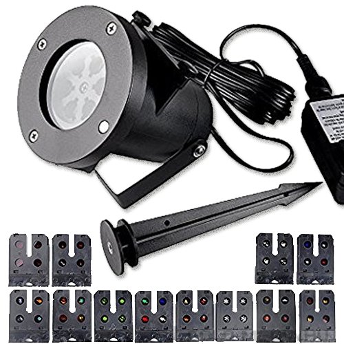 diy projection lamp vízálló ip44 kültéri, forgó lézer projektor 12 cserélhetó mintával diy projection lamp vízálló ip44 kültéri, forgó lézer projektor 12 cserélhetó mintával