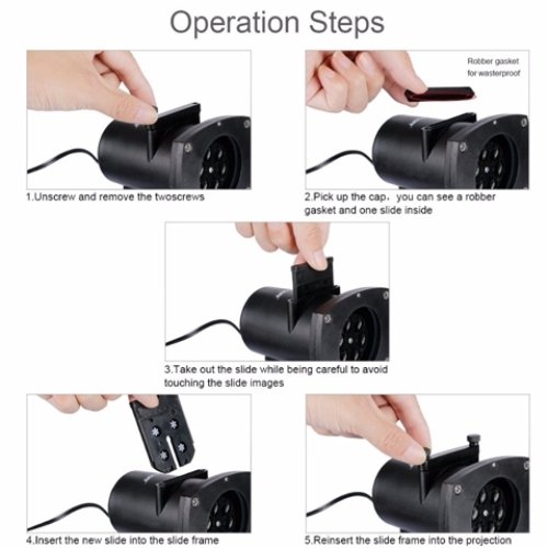 diy projection lamp vízálló ip44 kültéri, forgó lézer projektor 12 cserélhetó mintával diy projection lamp vízálló ip44 kültéri, forgó lézer projektor 12 cserélhetó mintával