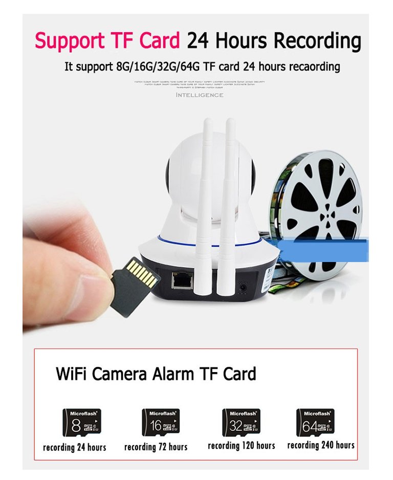 ip camera wifi forgatható,éjjellátó, mobiltelefon intelligens hálózati kamera 2 antenna ip camera wifi forgatható,éjjellátó, mobiltelefon intelligens hálózati kamera 2 antenna