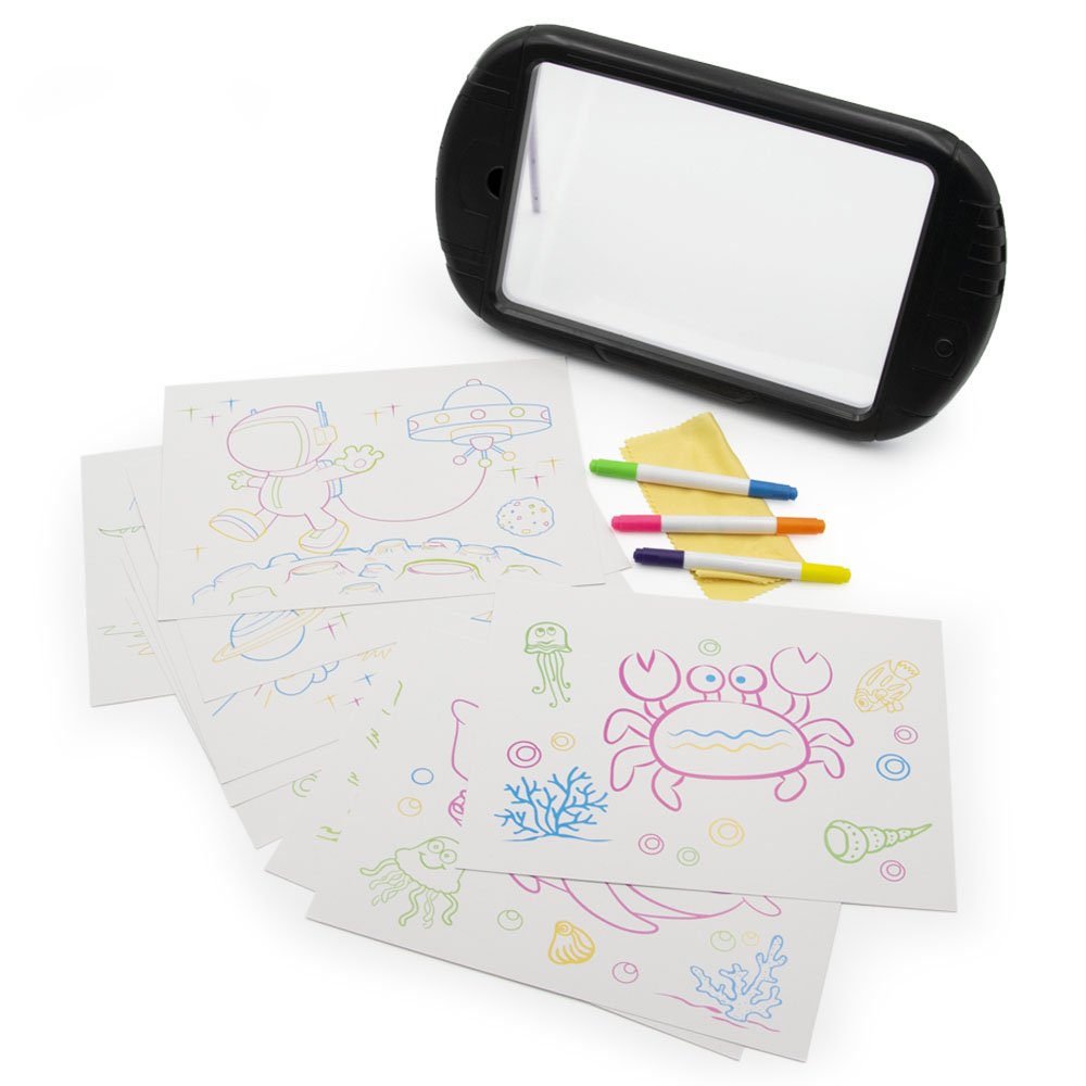 glow board uv fényes rajztábla színes filcekkel 20 x 35 cm glow board uv fényes rajztábla színes filcekkel 20 x 35 cm