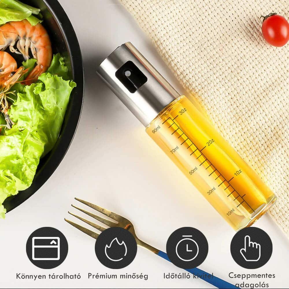 olaj és ecetadagoló olajspray, üveg olajszóró konyhai / 100 ml olaj és ecetadagoló olajspray, üveg olajszóró konyhai / 100 ml