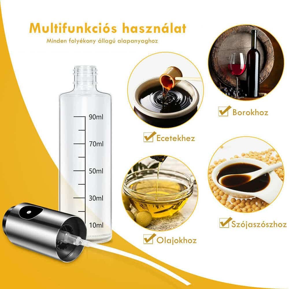 olaj és ecetadagoló olajspray, üveg olajszóró konyhai / 100 ml olaj és ecetadagoló olajspray, üveg olajszóró konyhai / 100 ml