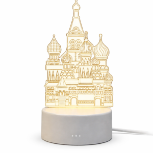 kastély 3d led éjszakai lámpa – usb