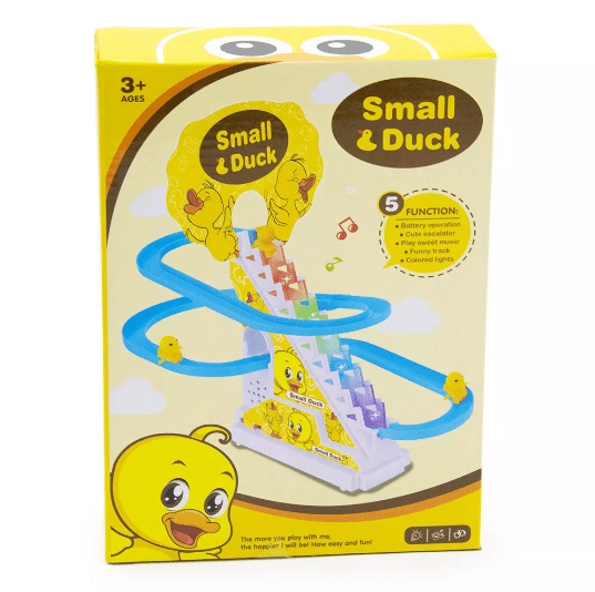 zenélő és világító kacsa csúszda, 6 db kiskacsával zenélő és világító kacsa csúszda, 6 db kiskacsával