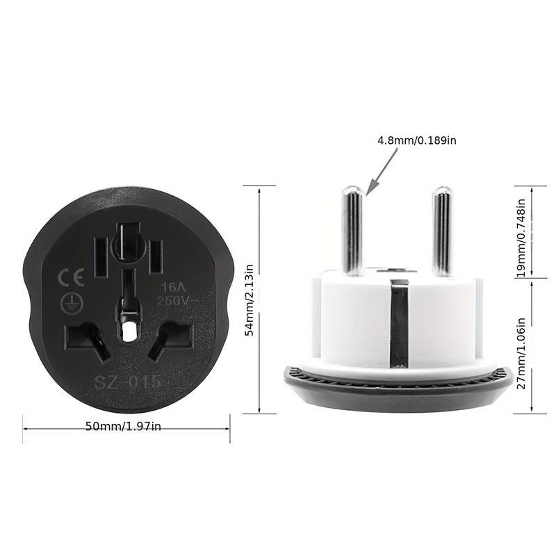 univerzális 16a adapter európai dugótípushoz utazási adapter dugós adapter 2 tűs 4,8 mm es ac fali elektromos aljzat univerzális 16a adapter európai dugótípushoz utazási adapter dugós adapter 2 tűs 4,8 mm es ac fali elektromos aljzat