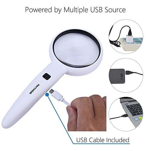 tölthető 2led es cserélhető lencse típusú nagyító 3db lencse 3,5x 5x 11x tölthető 2led es cserélhető lencse típusú nagyító 3db lencse 3,5x 5x 11x