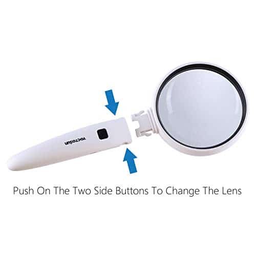 tölthető 2led es cserélhető lencse típusú nagyító 3db lencse 3,5x 5x 11x tölthető 2led es cserélhető lencse típusú nagyító 3db lencse 3,5x 5x 11x