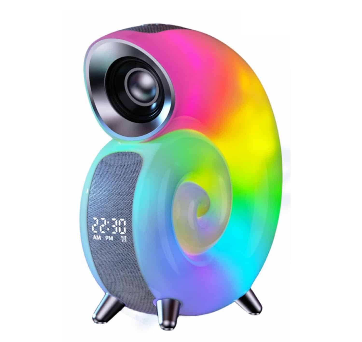 kagyló rgb led éjszakai lámpa Ébresztő lámpa alvás világítás okos atmoszféra lámpa bluetooth órával stereo bt hangszóróval csiga alakú kagyló rgb led éjszakai lámpa Ébresztő lámpa alvás világítás okos atmoszféra lámpa bluetooth órával stereo bt hangszóróval csiga alakú