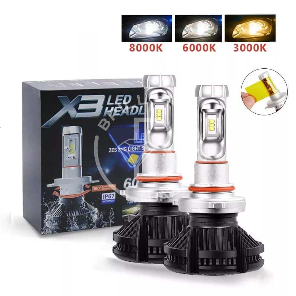 fényszóró szett h4 x3 led 1 pár, 25w, 6000 lm csp fényszóró szett h4 x3 led 1 pár, 25w, 6000 lm csp