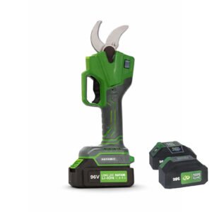 akkumulátoros metszőolló, 2 db 96 v akkumulátorral, dobozban hayami ha 1032