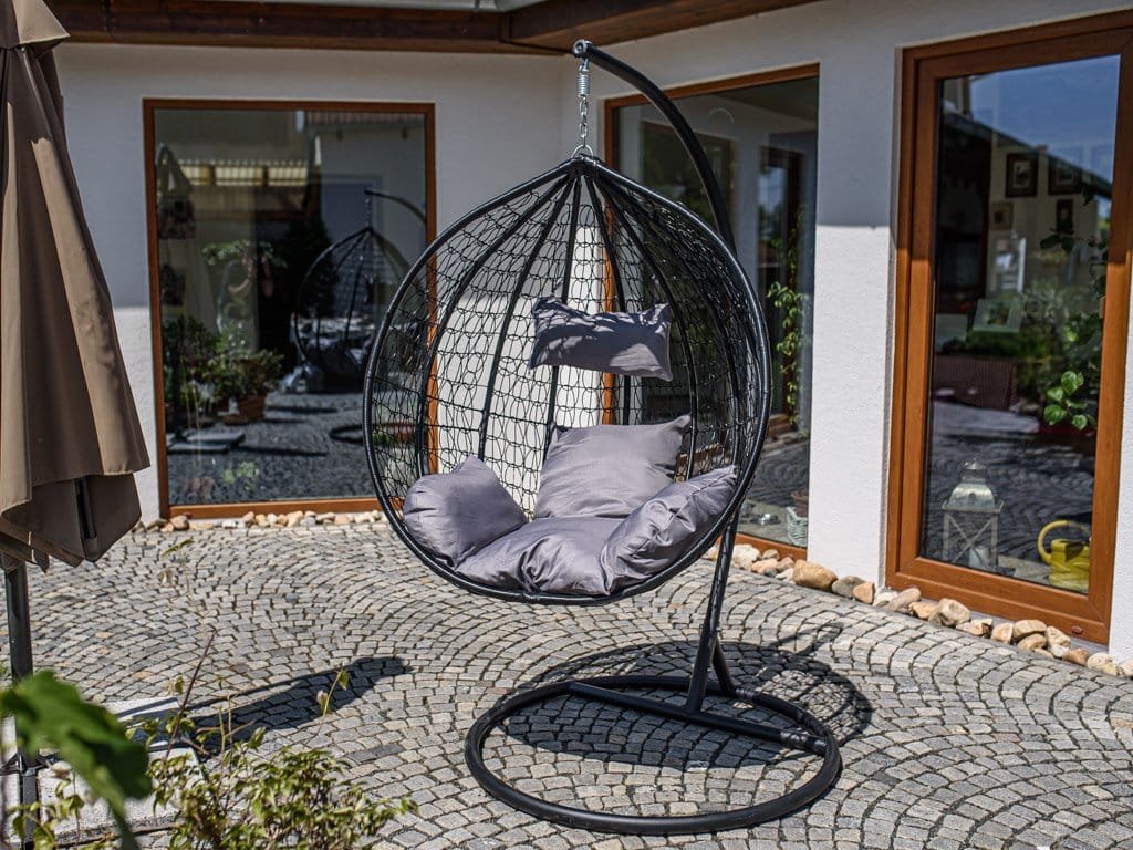 függőfotel, függőszék állvánnyal, párnákkal függőfotel, függőszék állvánnyal, párnákkal