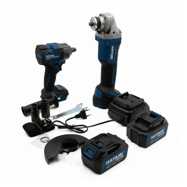 hayami sarokcsiszoló és Ütve csavarozó készlet – 2×88v akkumulátorral ha 1017 hayami sarokcsiszoló és Ütve csavarozó készlet – 2×88v akkumulátorral ha 1017