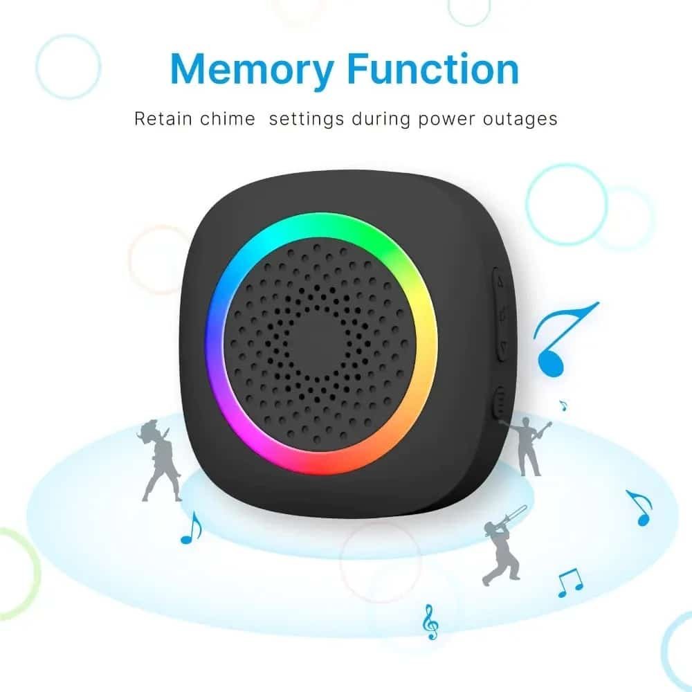 vezetéknélküli kapucsengő rgb világítással, 300m hatótávval vezetéknélküli kapucsengő rgb világítással, 300m hatótávval