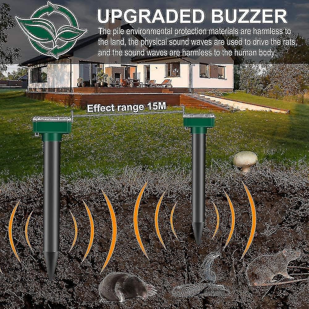 napelemes ultrahangos vakond és rágcsáló riasztó 400hz 4 darabos csomag napelemes ultrahangos vakond és rágcsáló riasztó 400hz 4 darabos csomag