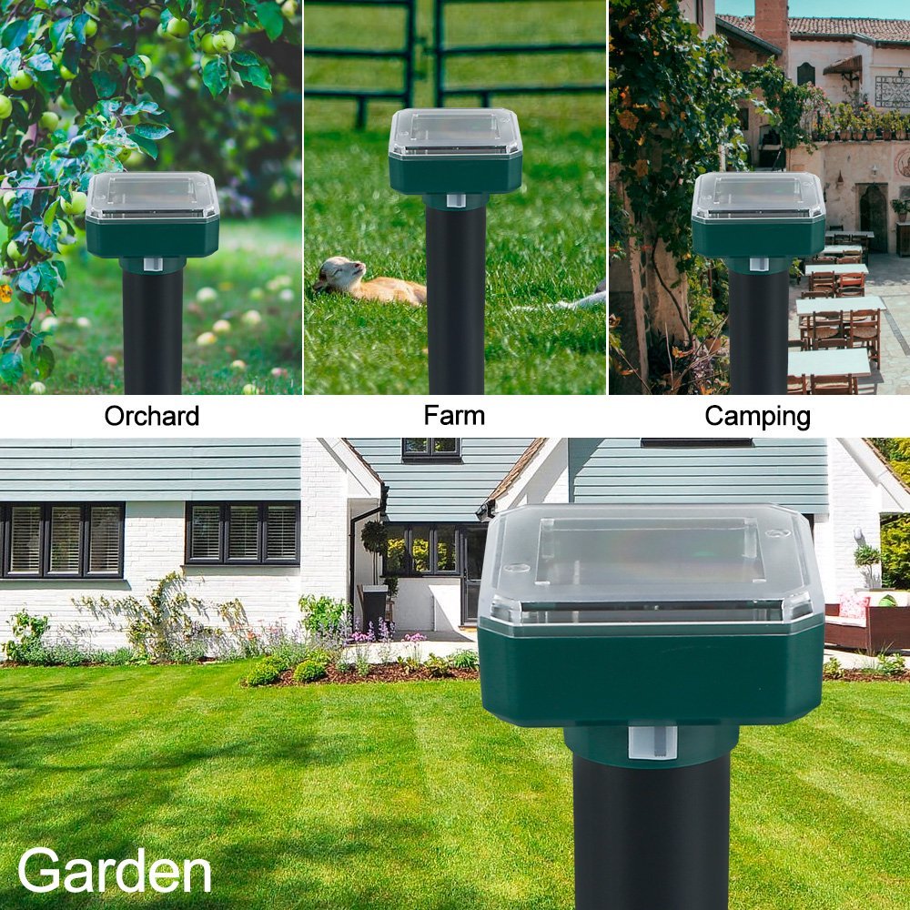 napelemes ultrahangos vakond és rágcsáló riasztó 400hz 4 darabos csomag napelemes ultrahangos vakond és rágcsáló riasztó 400hz 4 darabos csomag