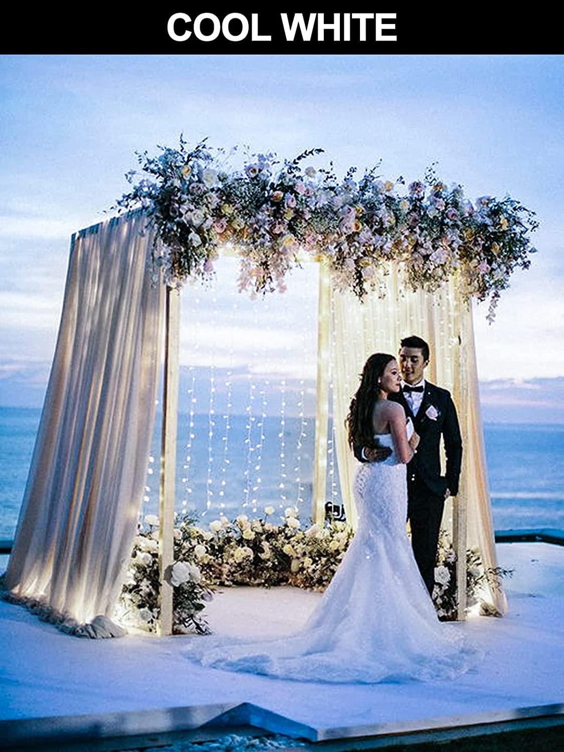 led fényfüggöny 8 üzemmód 2m x 2m 200 led es hideg fehér led fényfüggöny 8 üzemmód 2m x 2m 200 led es hideg fehér