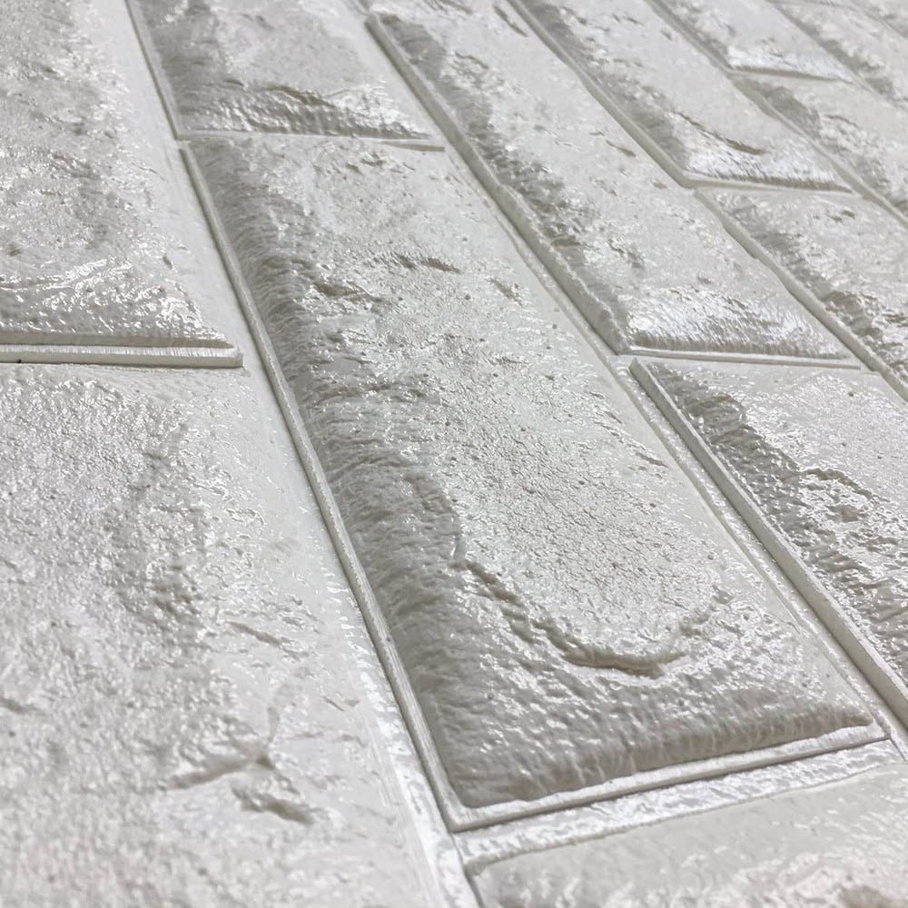 fehér, 3d s öntapadós dekor tapéta tégla mintával / falmatrica – 70x77 cm fehér, 3d s öntapadós dekor tapéta tégla mintával / falmatrica – 70x77 cm