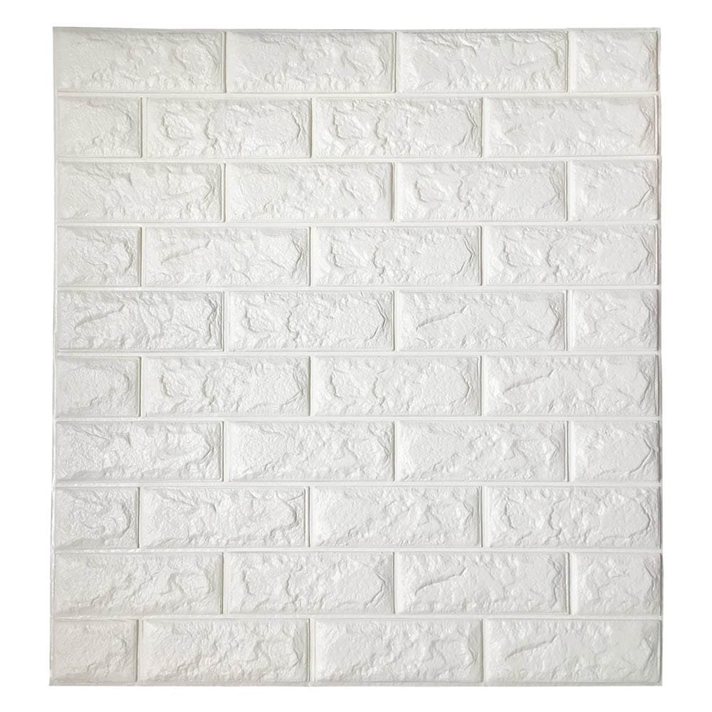 fehér, 3d s öntapadós dekor tapéta tégla mintával / falmatrica – 70x77 cm fehér, 3d s öntapadós dekor tapéta tégla mintával / falmatrica – 70x77 cm