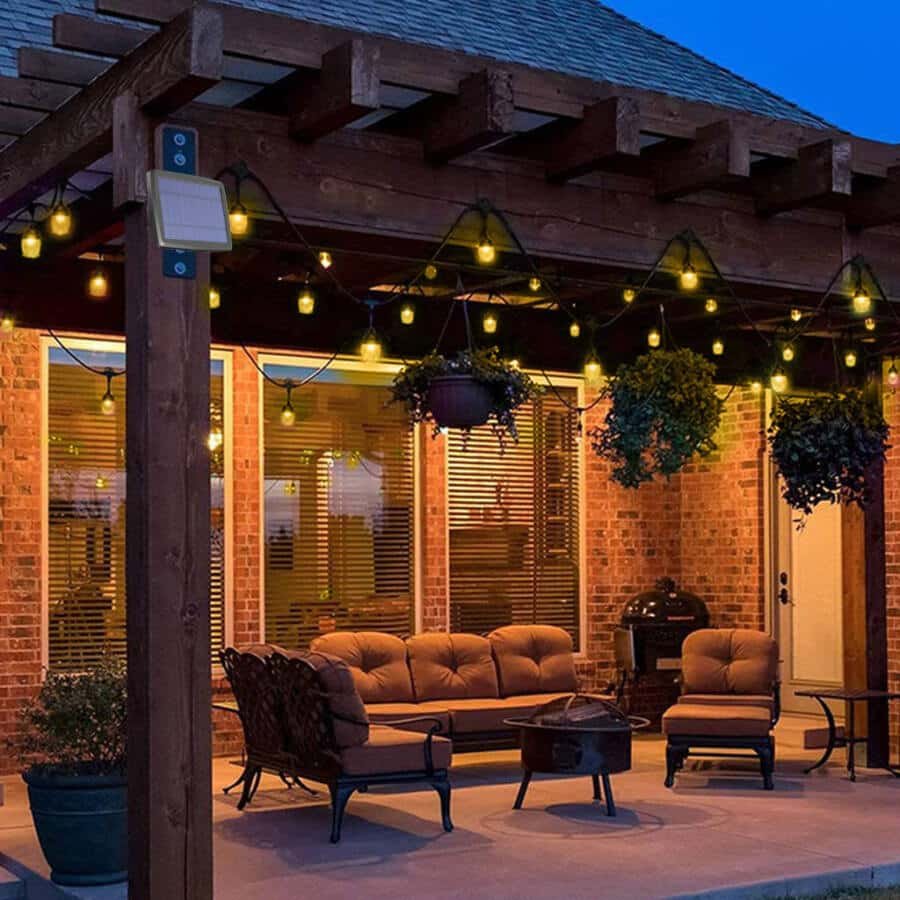 kültéri napelemes led égősor – meleg fehér – 8 fényprogram f12e kültéri napelemes led égősor – meleg fehér – 8 fényprogram f12e