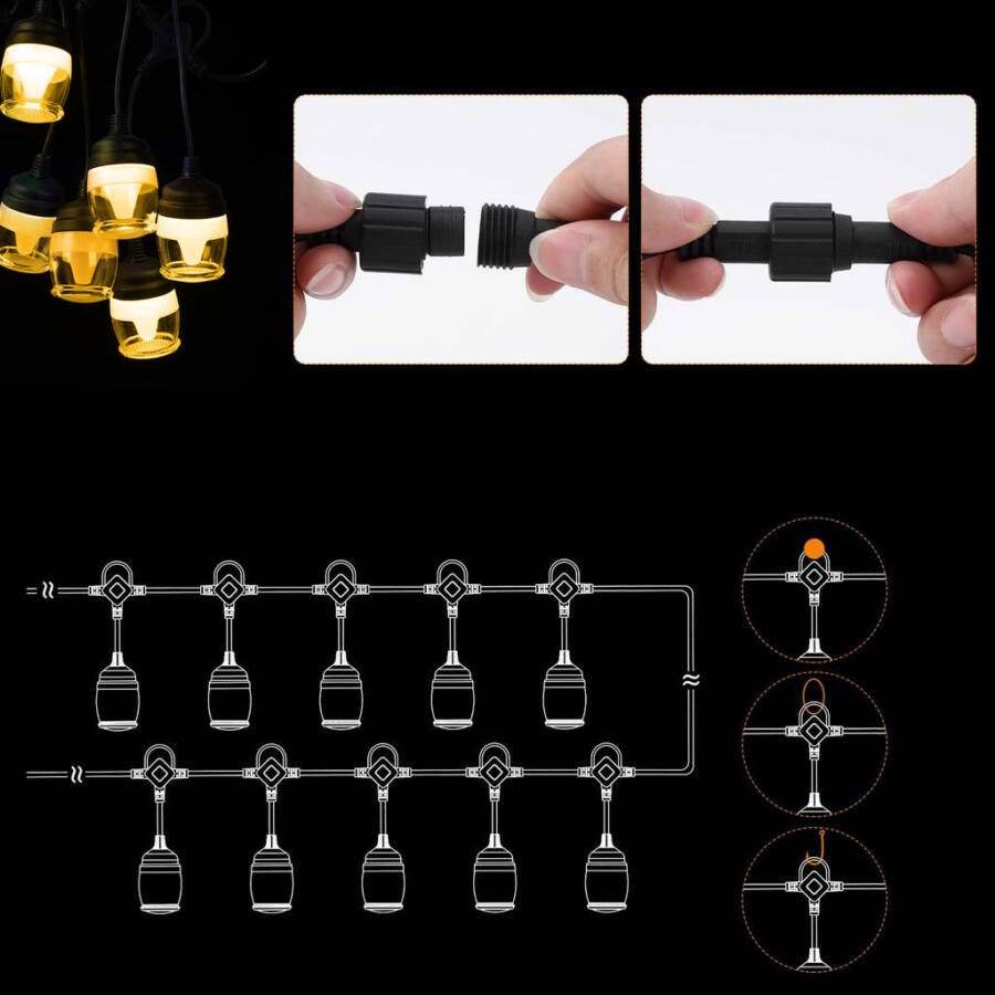 kültéri napelemes led égősor – meleg fehér – 8 fényprogram f12e kültéri napelemes led égősor – meleg fehér – 8 fényprogram f12e