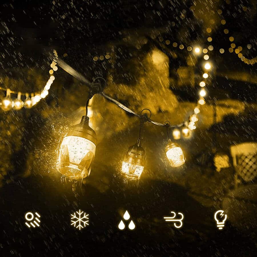 kültéri napelemes led égősor – meleg fehér – 8 fényprogram f12e kültéri napelemes led égősor – meleg fehér – 8 fényprogram f12e