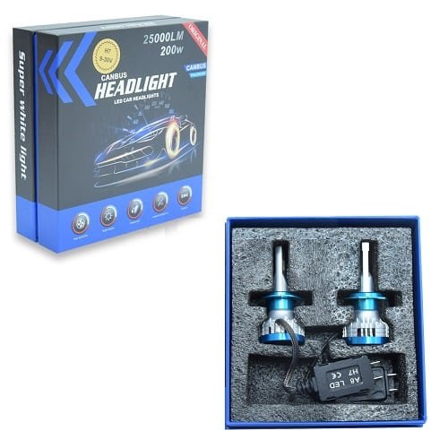 super white canbus h7 led fényszóró szett 1 pár, 200w super white canbus h7 led fényszóró szett 1 pár, 200w