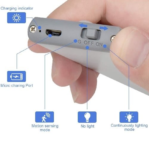 led lámpa infravörös mozgásérzékelővel usb ről tölthető, 40 cm led lámpa infravörös mozgásérzékelővel usb ről tölthető, 40 cm