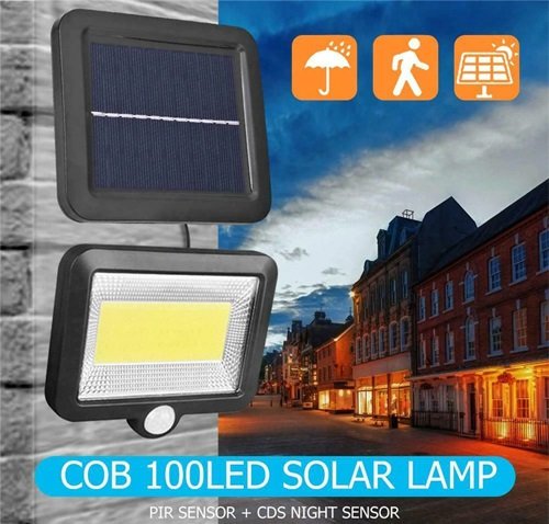 napelemes cob led lámpa, mozgásérzékelővel és alkonykapcsolóval napelemes cob led lámpa, mozgásérzékelővel és alkonykapcsolóval