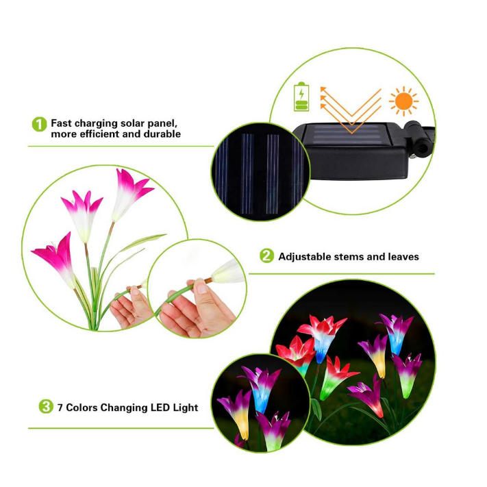 napelemes kerti virág lámpa napelemes kerti virág lámpa