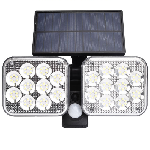 kültéri, vízálló 120 ledes napelemes fali lámpa, fény és mozgásérzékelővel kültéri, vízálló 120 ledes napelemes fali lámpa, fény és mozgásérzékelővel