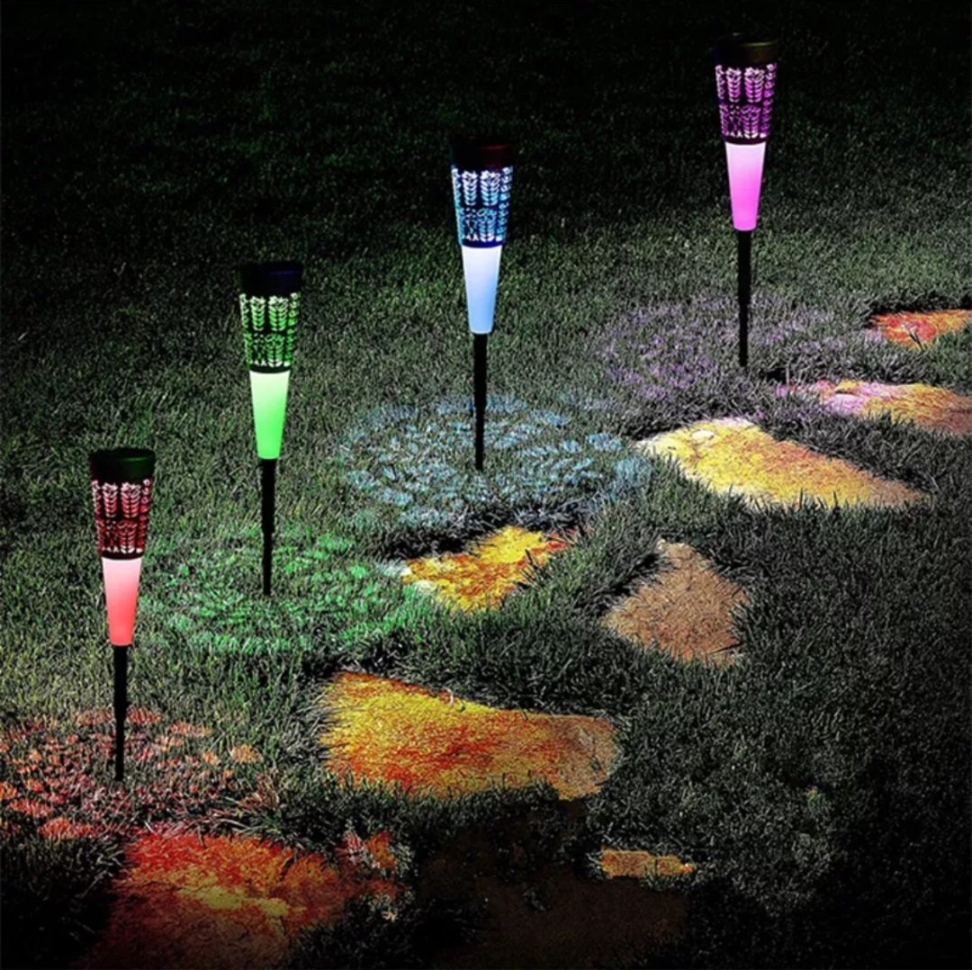 leszúrható napelemes led világítás készlet, fehér és rgb üzemmóddal, 6 db leszúrható napelemes led világítás készlet, fehér és rgb üzemmóddal, 6 db