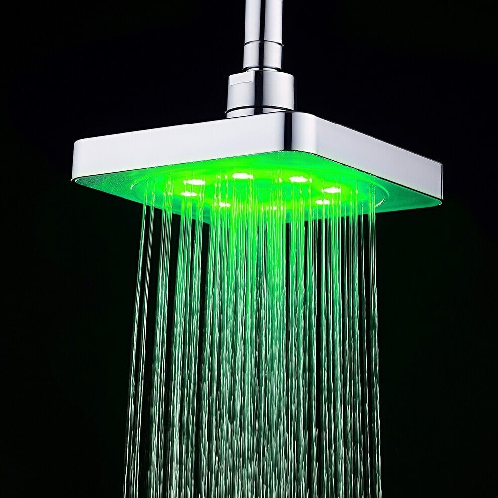 színváltós led zuhany / szögletes disco zuhanyfej színváltós led zuhany / szögletes disco zuhanyfej