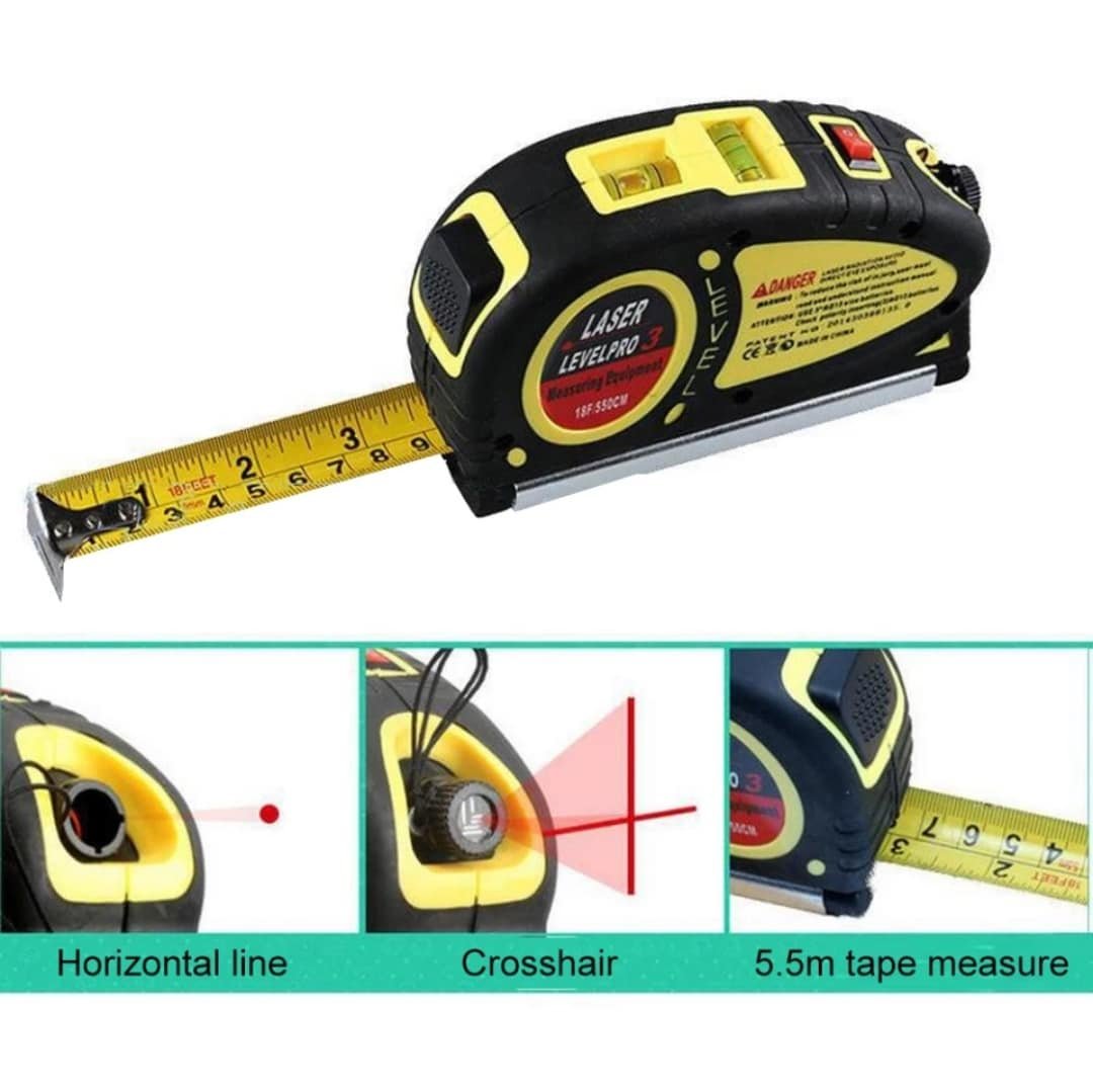 lézeres vízmérték 5,3 méteres mérőszalaggal lézeres vízmérték 5,3 méteres mérőszalaggal