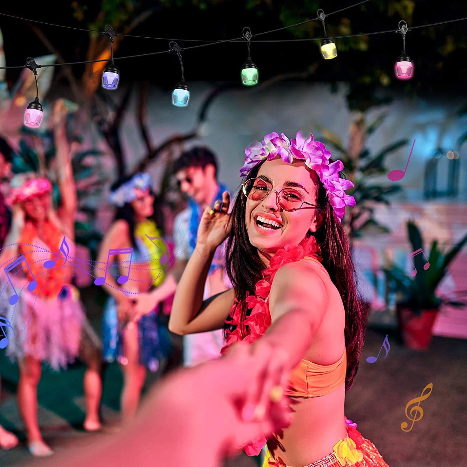 bluetooth kültéri rgb okos led égősor színes 9m f12c bluetooth kültéri rgb okos led égősor színes 9m f12c