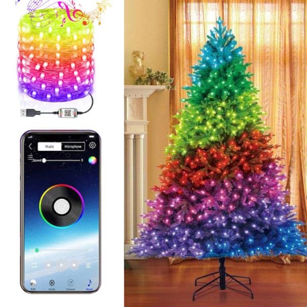 okos led karácsonyfa világítás, karácsonyi fényfűzér 100 rgb led, okostelefon vezÉrlÉs , 10 méter okos led karácsonyfa világítás, karácsonyi fényfűzér 100 rgb led, okostelefon vezÉrlÉs , 10 méter