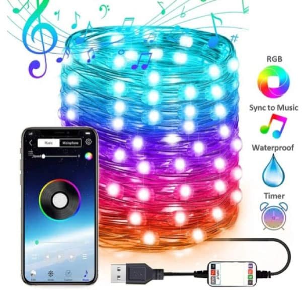 okos led karácsonyfa világítás, karácsonyi fényfűzér 100 rgb led, okostelefon vezÉrlÉs , 10 méter okos led karácsonyfa világítás, karácsonyi fényfűzér 100 rgb led, okostelefon vezÉrlÉs , 10 méter