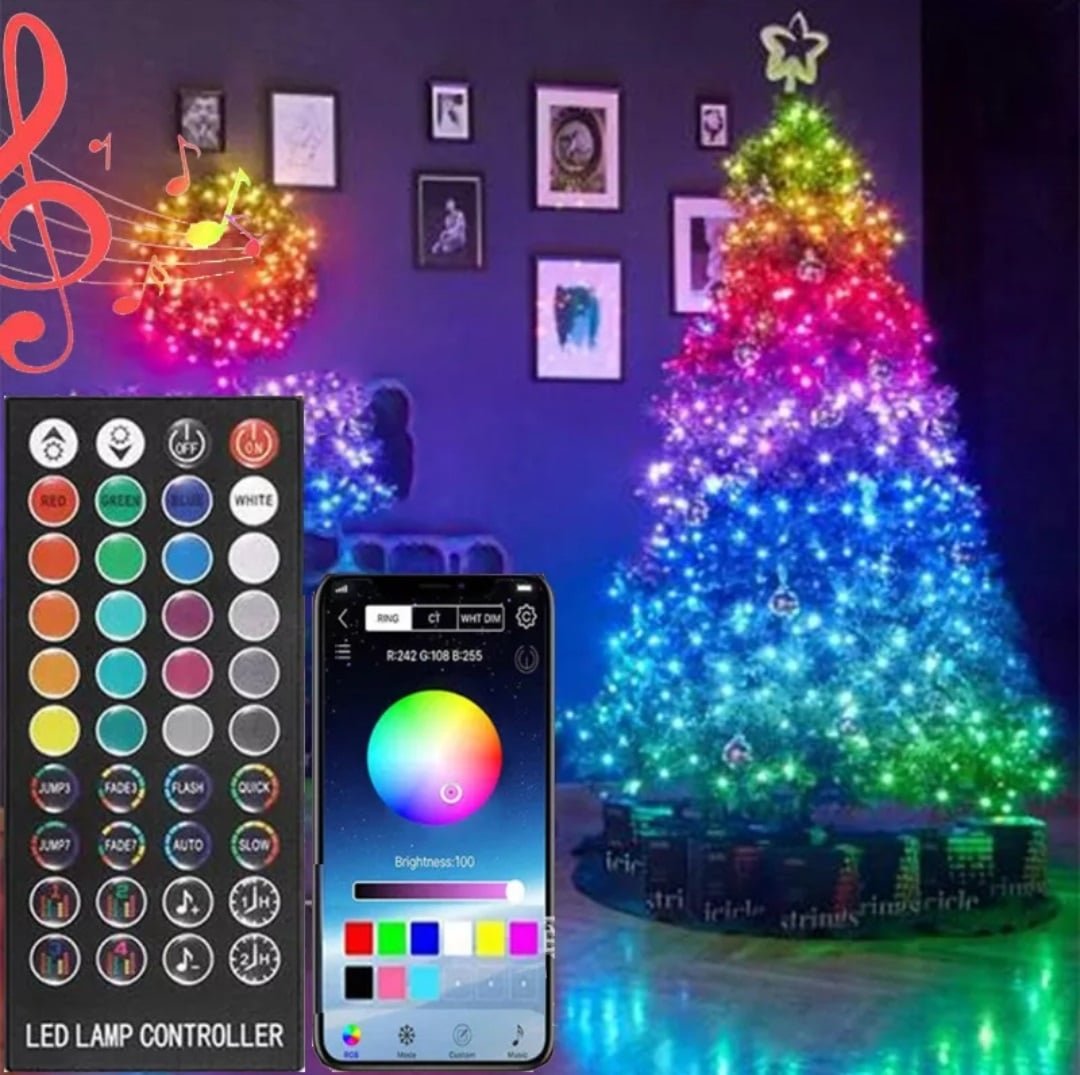 okos led karácsonyfa világítás, karácsonyi fényfűzér 100 rgb led, okostelefon vezÉrlÉs , 10 méter okos led karácsonyfa világítás, karácsonyi fényfűzér 100 rgb led, okostelefon vezÉrlÉs , 10 méter