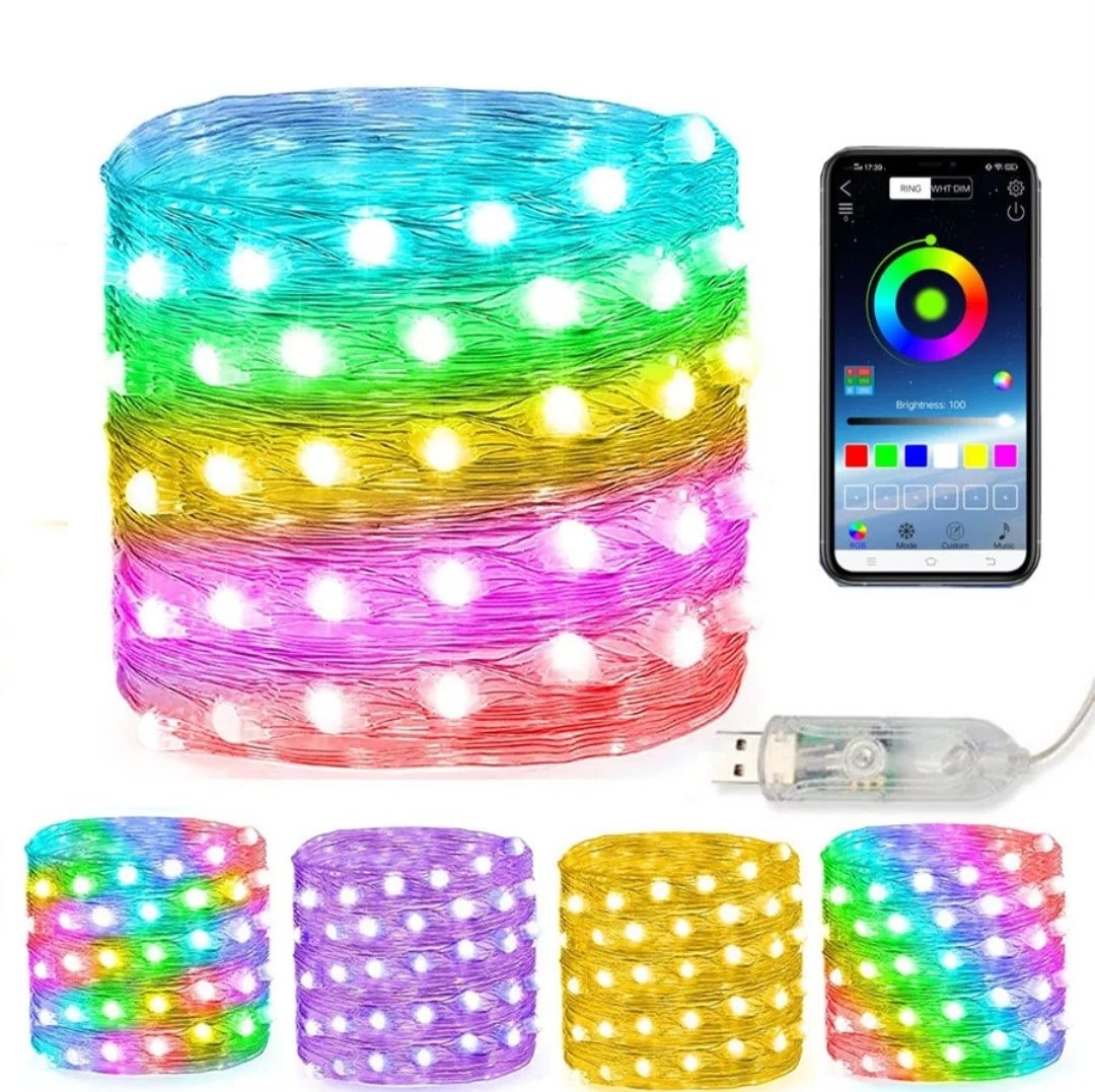 okos led karácsonyfa világítás, karácsonyi fényfűzér 100 rgb led, okostelefon vezÉrlÉs , 10 méter okos led karácsonyfa világítás, karácsonyi fényfűzér 100 rgb led, okostelefon vezÉrlÉs , 10 méter